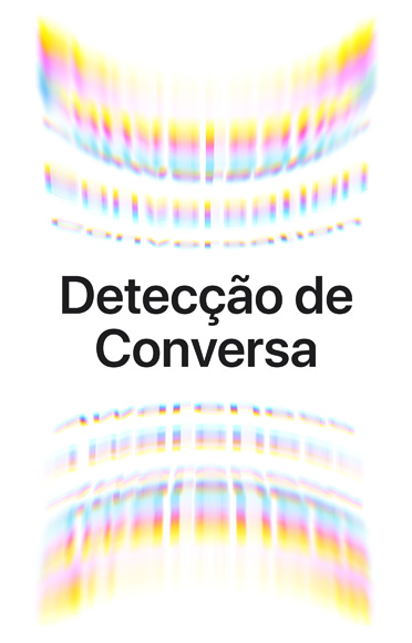 Ambience sound waves as colorful arcs, top and bottom, text on center reads: Conversation Awareness