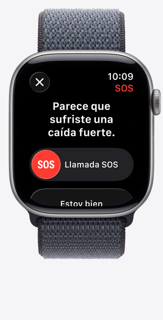 Apple Watch Series 11, caja de aluminio, gris espacial, alerta de Detección de Choques, opción de llamada de emergencia, correa deportiva, color morado niebla