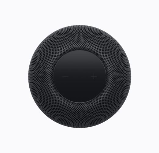 HomePod i midnatt, sett ovenfra.
