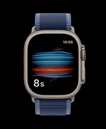 Apple Watch Ultra 3, boîtier en titane, finition naturelle, mesure du taux d’oxygène dans le sang dans l’app Santé