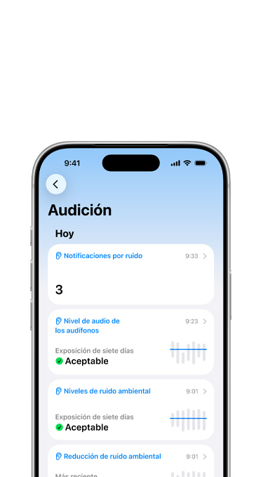 Onda de sonido, ícono de Prueba de Audición