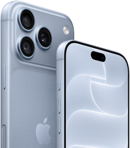 „iPhone 18 Pro“, ledynų spalvos, vaizdas iš priekio ir galo, demonstruojamas „Ceramic Shield“, trijų kamerų sistema