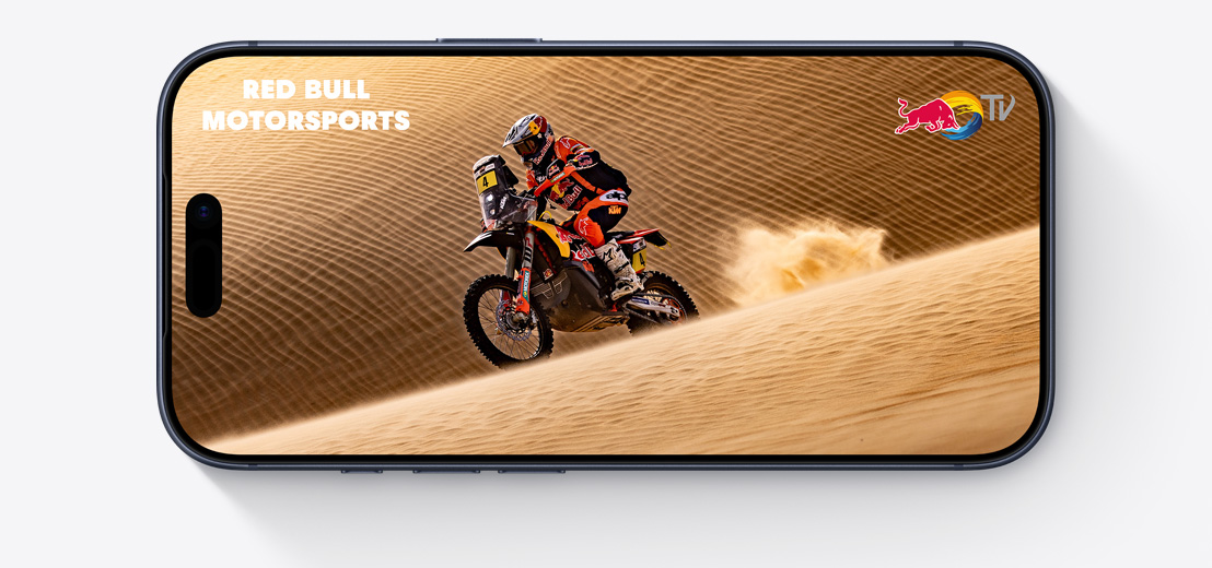 iPhone front exterior, horizontal, Apple TV clip of person in spacesuit, Silo