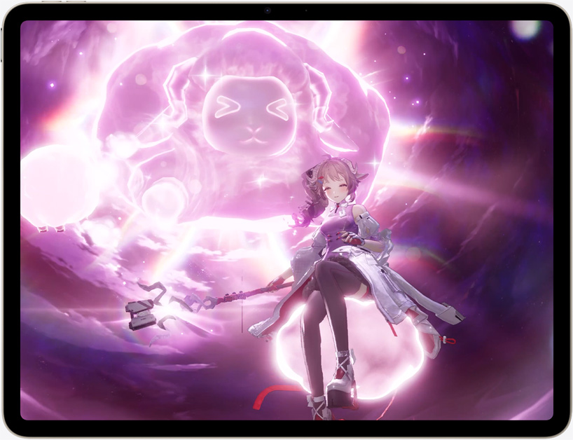 Scenă de joc pe iPad Air, jocul video de acțiune Control