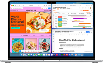 MacBook Air cu mai multe aplicații deschise