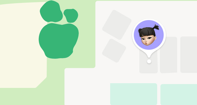 Find My app, map and notification confirm child has arrived at school