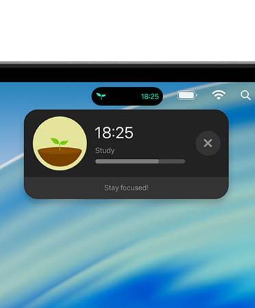 Top of Mac device screen showing the menu bar with an expanded Live Activity for Uber Eats