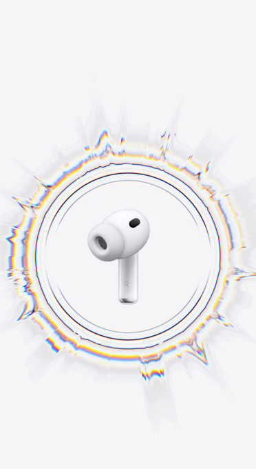 AirPods Pro 3, prikaz zvuka koji se širi u valovima{