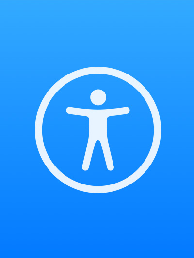 Icon of a human figure with widespread arms inside a circle