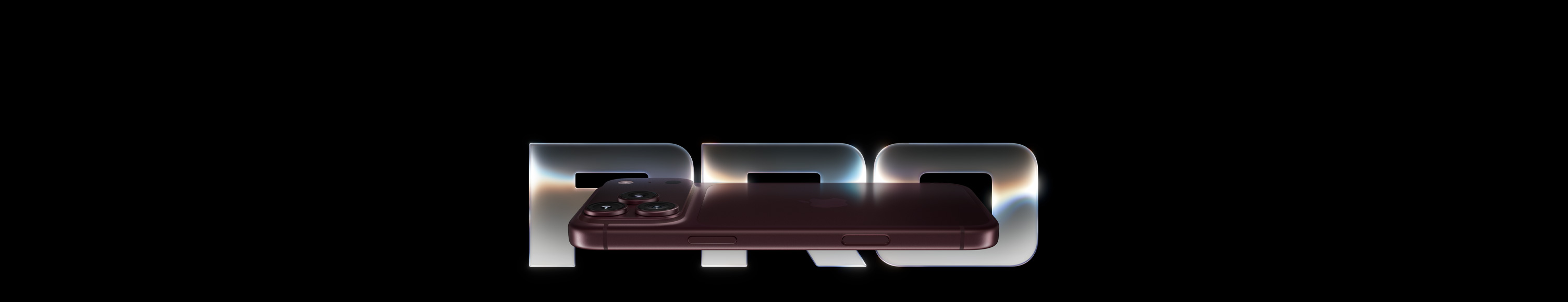 iPhone&nbsp;18&nbsp;Pro, σε μπορντό (σκούρο κόκκινο), πίσω εξωτερική όψη, σύστημα κάμερας Pro&nbsp;Fusion στο πάνω μέρος, λογότυπο Apple στο κέντρο, πλαϊνή εξωτερική όψη, πλευρικό κουμπί, Έλεγχος&nbsp;Κάμερας, η λέξη Pro γραμμένη με μεγάλα ασημί γράμματα και λαμπερό με μπλε και ροζ νέον εφέ