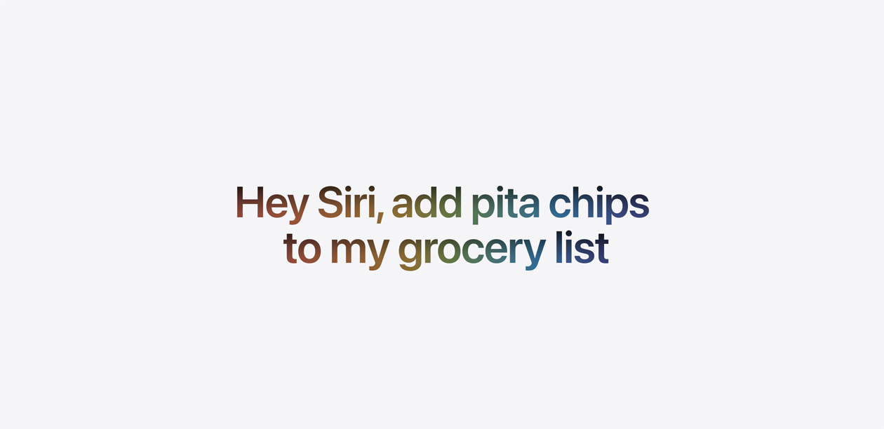 Text reads: Hey Siri, add pita chips to my grocery list