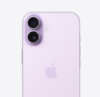 薰衣草紫色 iPhone 17 的機身背面，雙融合相機系統在左上角