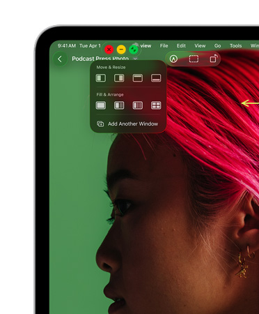 Ablakvezérlők, a piros gomb a bezárásra szolgál, a sárga a kis méretűre állításra, a zöld a nagyításra, illetve vannak lehetőségek a mozgatásra és átméretezésre, valamint az ablakok rendezésére